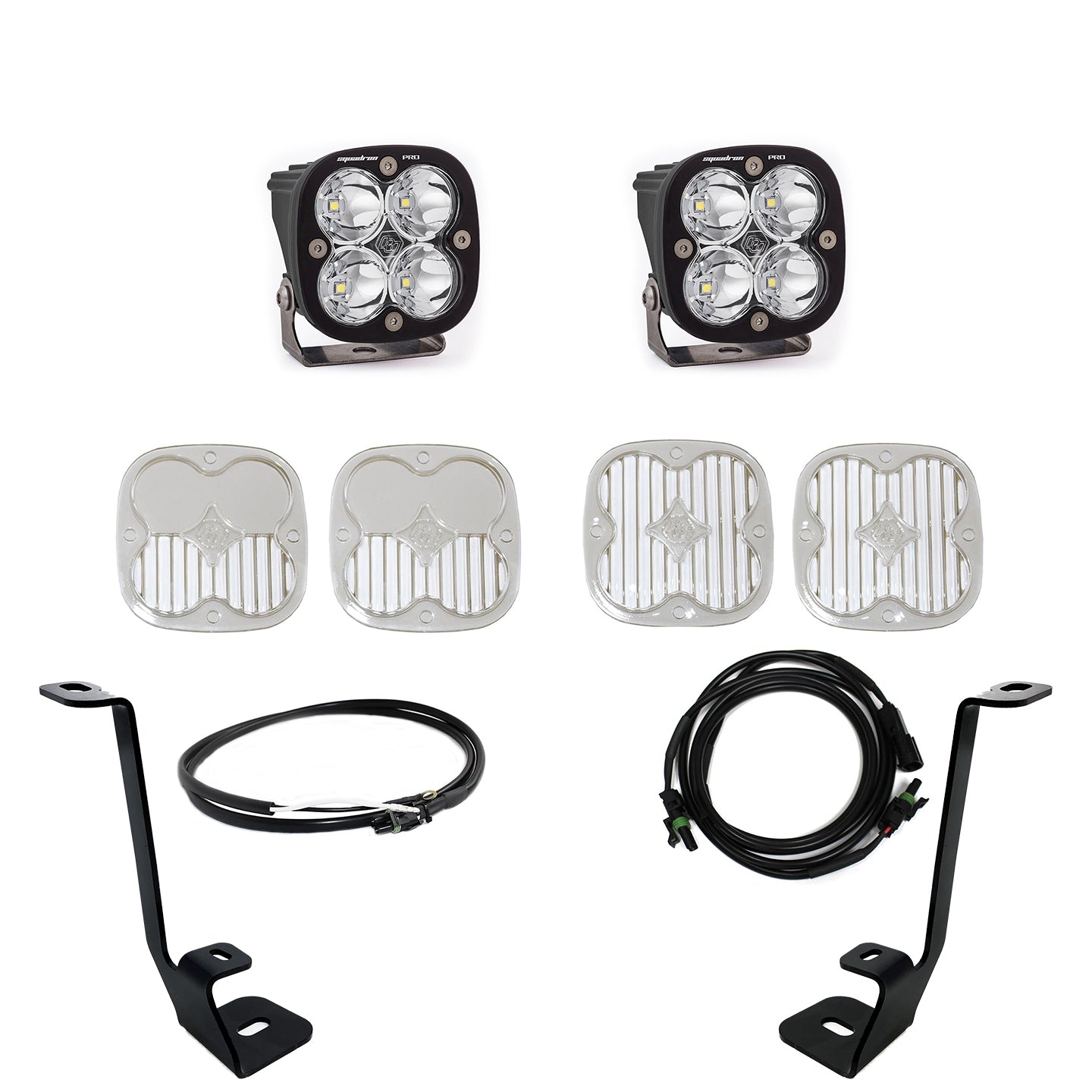Squadron Pro A-Pillar Kit  21-23 F-150 (Spot; Clear; Upfitter Wiring) Baja Designs